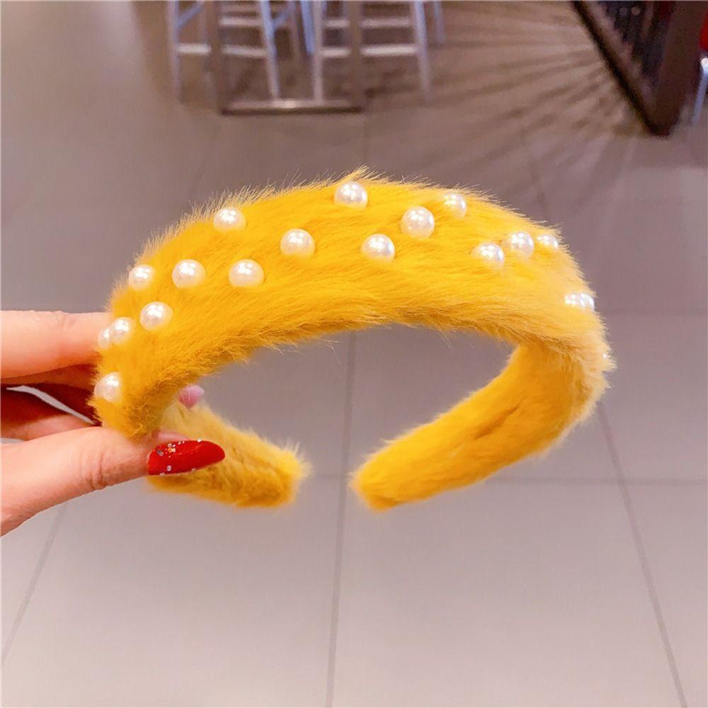 Băng Đô Nhung Lông Không Trượt Màu Trơn Thời Trang Thu Đông Dành Cho Nữ