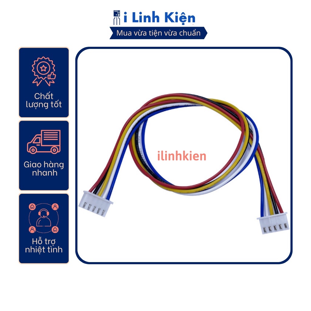 Dây bus 5P XH2.54 dây 22AWG 2 đầu cắm