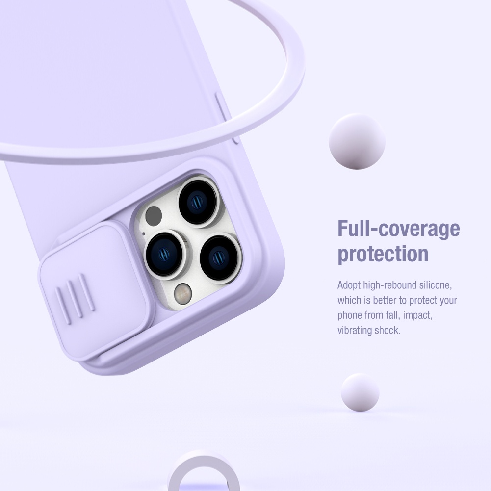 Ốp Điện Thoại Nillkin Bằng Silicon Chống Sốc Có Nắp Trượt Bảo Vệ Camera Cho iPhone 14 Pro Max