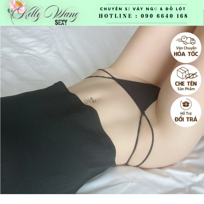 Q11.HCM -CK077  Quần lót lọt khe vải cotton thoáng khí quyến rũ có 2 dây siêu sexy  - KELLY WANG