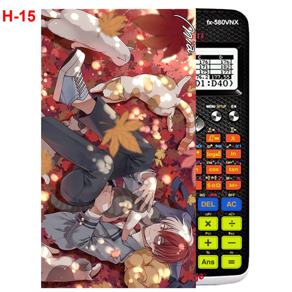 Decal Máy tính CASIO fx570, fx580...anime Học viện Anh Hùng, MY-HERO-ACADEMIA