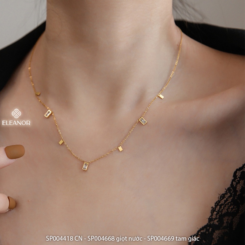 Dây chuyền nữ Eleanor Accessories đính đá sợi mảnh phụ kiện trang sức thanh lịch sang trọng