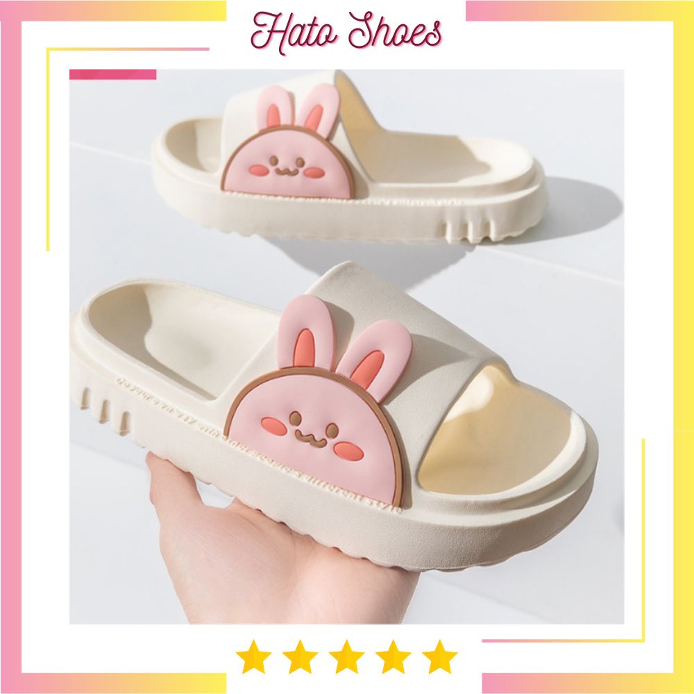 Dép Thỏ Nữ LOẠI 1 Hoạt Hình Dễ Thương Trắng Hồng Mềm Mại H026 HATOSHOES
