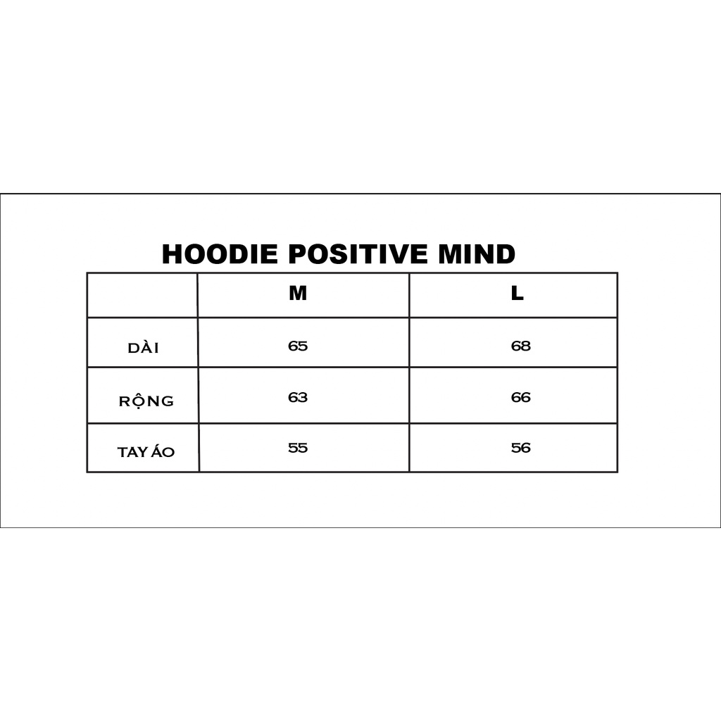 Áo khoác Hoodie trùm đầu nỉ bông POSITIVE MIND NASS