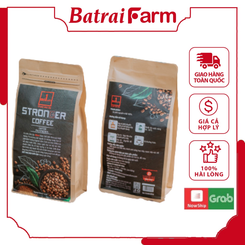 Cafe Hạt Pha Máy Nguyên Chất Số1vn Stronger Coffee Trọng Lượng 500gr Chuẩn Gu Việt Đậm Đà Hương Thơm Quyến Rũ