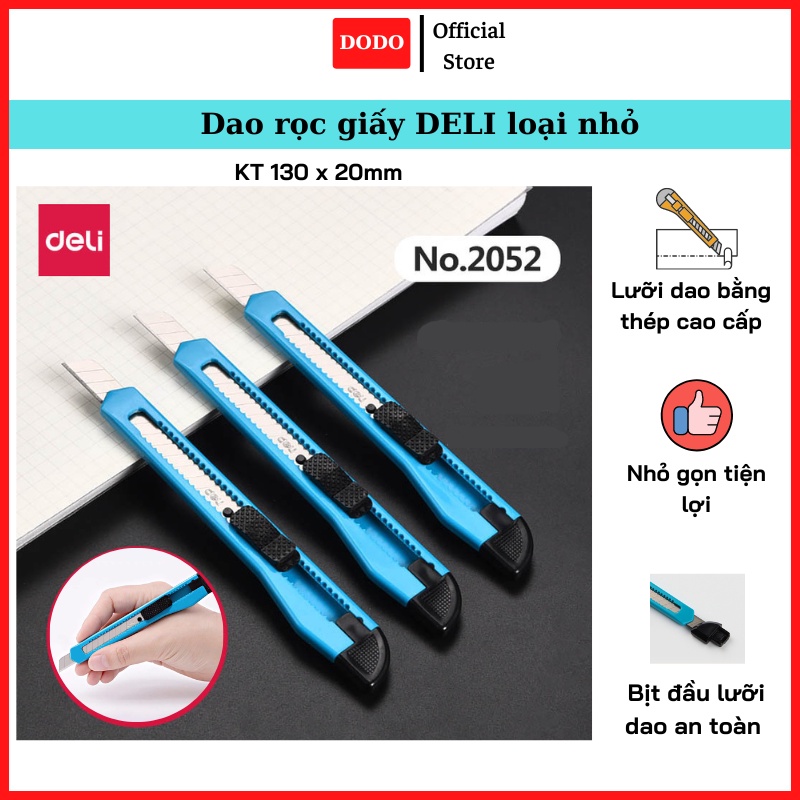 Dao dọc giấy mini , dao rọc giấy loại tốt cao cấp DELI