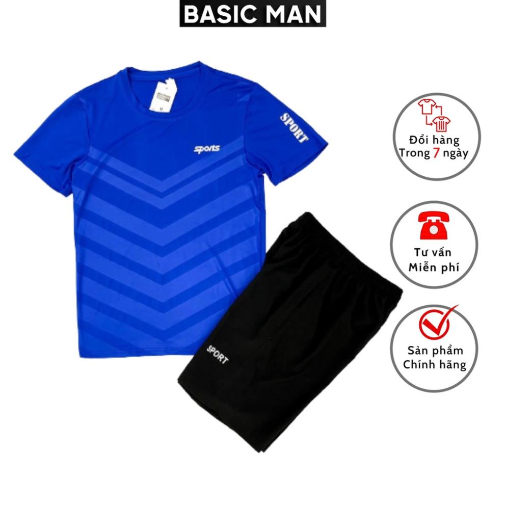 Bộ Quần Áo Thể Thao Nam Mùa Hè BM BASIC MAN best and premium vải thun lạnh - BTT 006 *