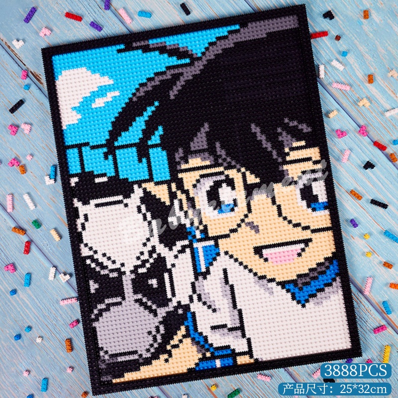 Các hạt song song Tranh điểm ảnh Conan Kakashi Doraemon Portgas·D·Ace Khối xây dựng Mô hình Người lớn Đồ chơi Trẻ em Quà tặng