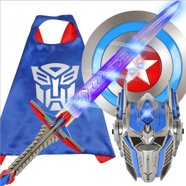 Khiên ánh sáng mặt nạ phát sáng Robot Transformers Biến Hình Optimus