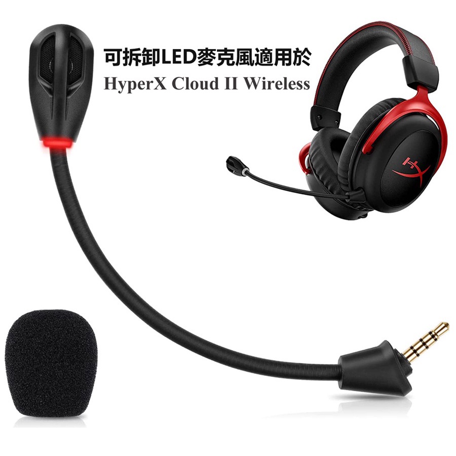 Tai Nghe Chụp Tai Không Dây Kèm Micro Có Đèn LED Chỉ Báo Giắc Cắm 3.5mm HyperX Cloud II 2