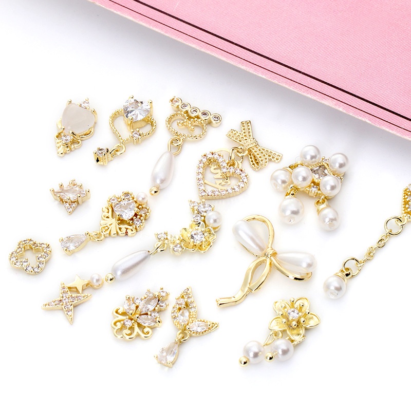 Phụ Kiện Đính Trang Trí Móng Tay Bằng Hợp Kim DIY Thời Trang