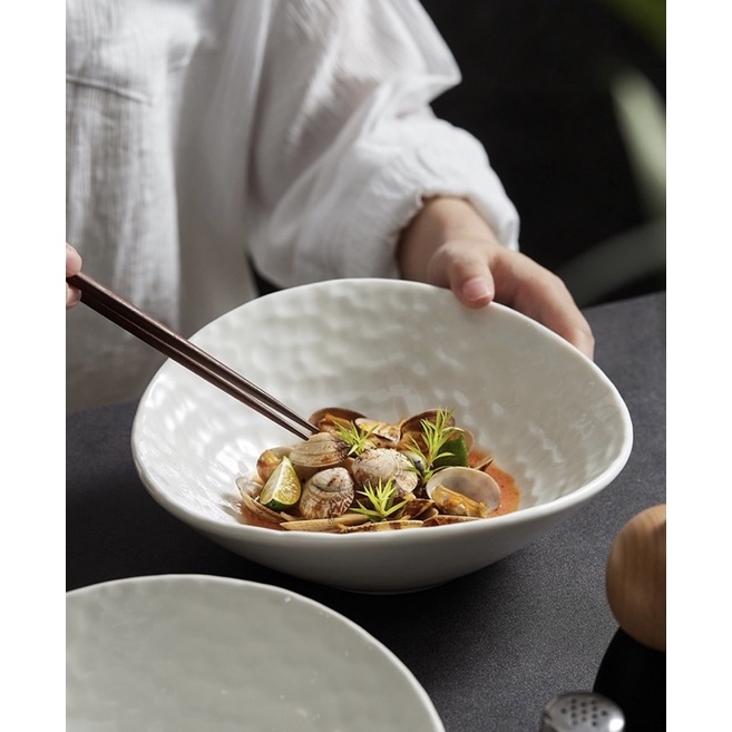 Tô đựng soup, salad các món kiểu Âu hiệu ứng lòng tổ ong cao cấp cho nhà hàng, khách sạn