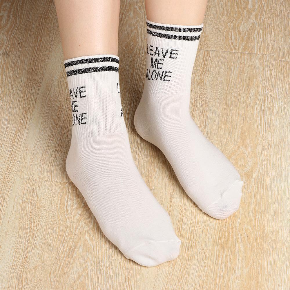 OKDEALS Tất Cotton Giữ ẤM In Chữ ThờI Trang