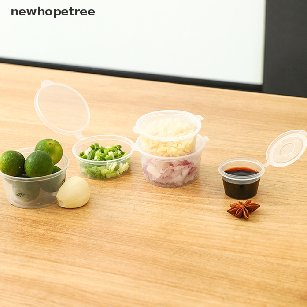 Bộ 50 Cốc Nhựa Đựng Nước Sốt 25ML Có Nắp Đậy Tiện Dụng