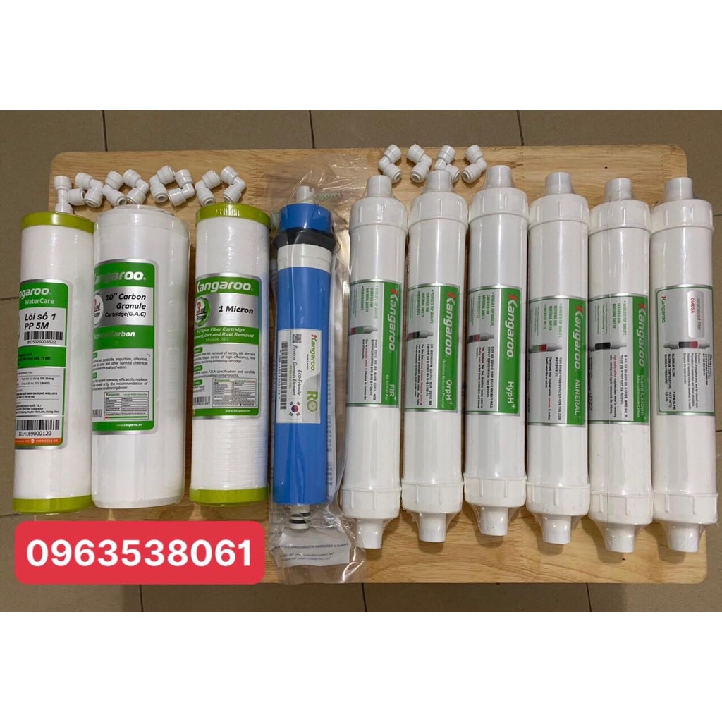 Combo lõi lọc nước 12345678910 Hydrogen Kangaroo chính hãng