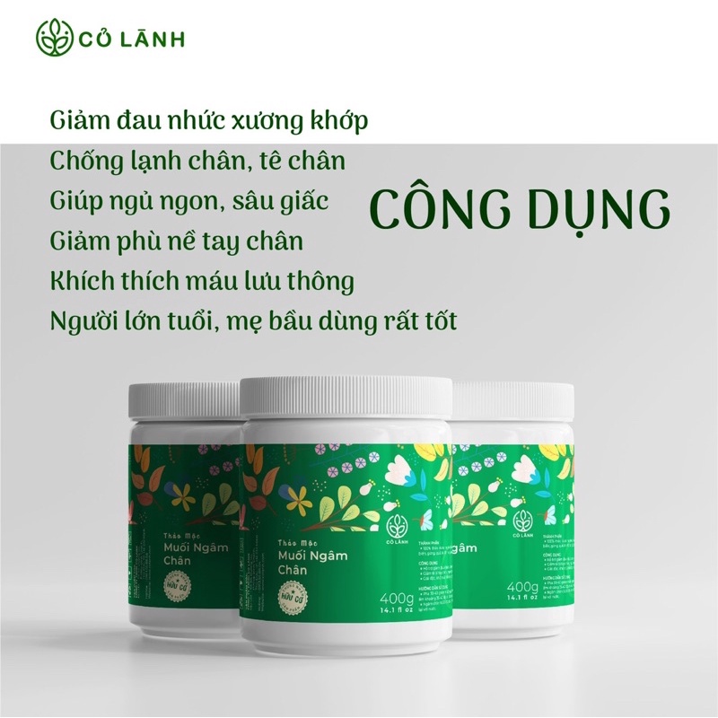 Muối ngâm chân thiên nhiên hữu cơ Cỏ Lành 450G