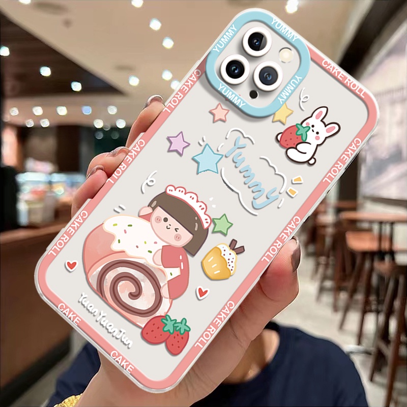 Ốp Điện Thoại Silicon TPU Mềm Trong Suốt Họa Tiết Thỏ Dễ Thương Cho IPhone 14 13 12 Pro XS Max X XR 11 8 7 6 6S 14 Plus