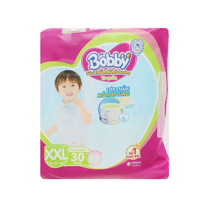 Tã quần bobby XXL 30 miếng