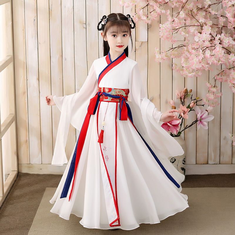 Đầm Dài Hóa Trang Phong Cách Trung Hoa Cổ Điển Cho Bé Gái
