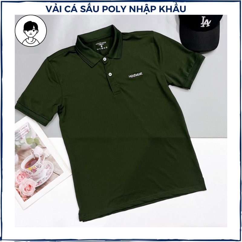 Áo thun POLO nam cao cấp vải cá sấu bigsize 85kg thêu chữ OZ, áo thun nam trung niên ,áo tăng bố