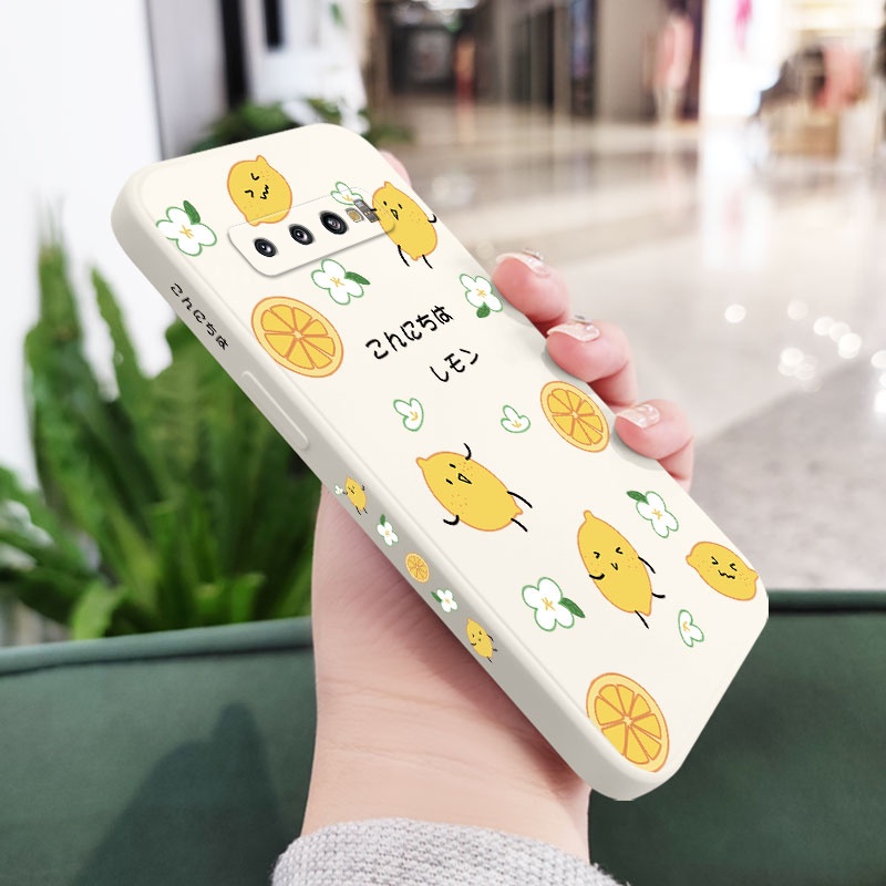 Ốp Điện Thoại Mềm Họa Tiết Hoa Chanh Sáng Tạo Cho Samsung Galaxy S10 S10E Plus S9 Plus