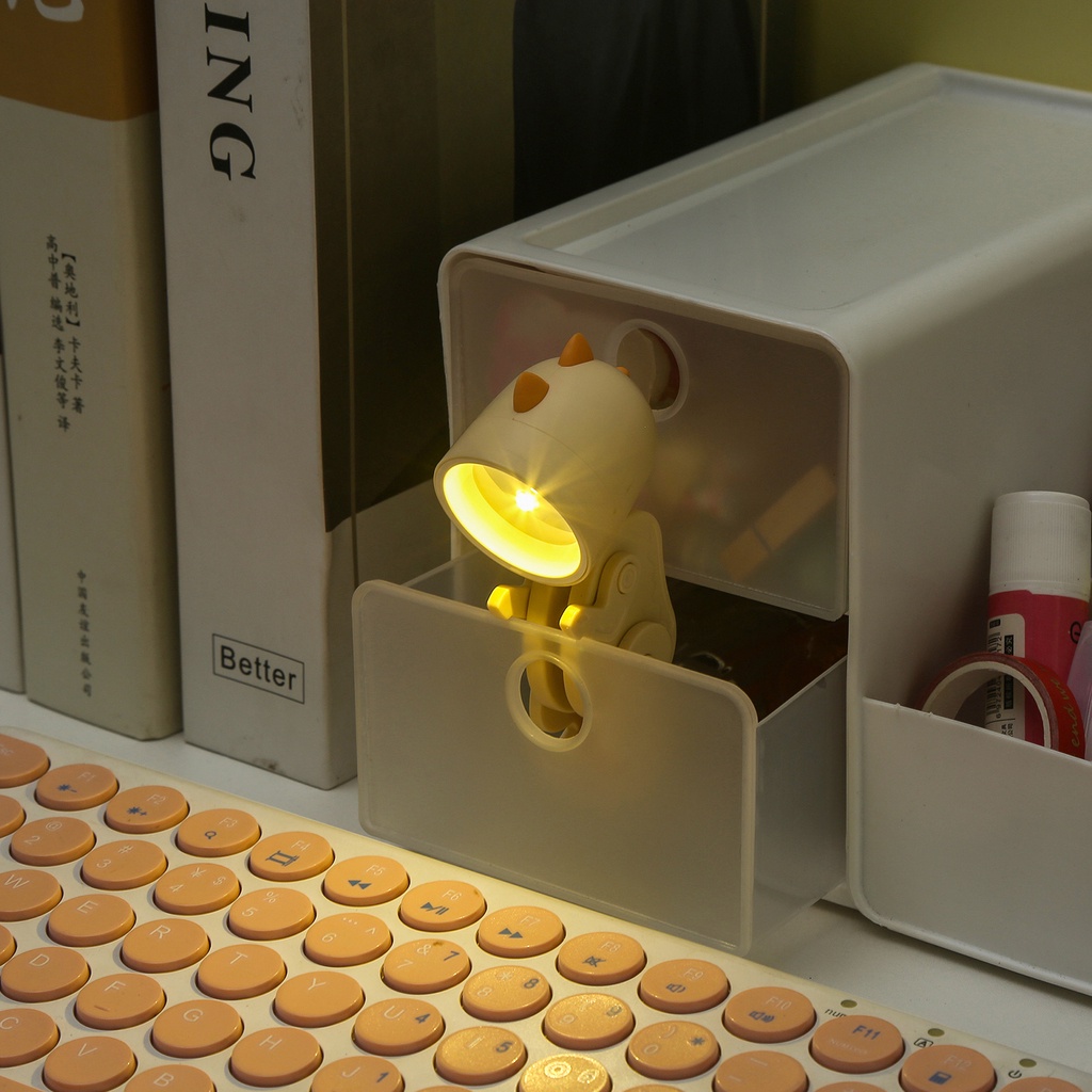 Đèn Ngủ LED Mini Hình Khủng Long Dễ Thương Gấp Gọn Sử Dụng Pin Trang Trí Lễ Tốt Nghiệp