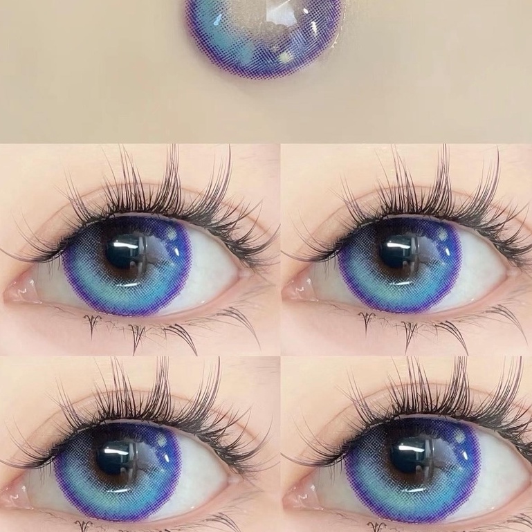 [Nâng Cấp Ống Kính] Uaai 2 Cái / Cặp Nước Mắt Cô Gái Kính Áp Tròng Mềm Có Thể Sử Dụng Cho Một Năm 0.00~8.00