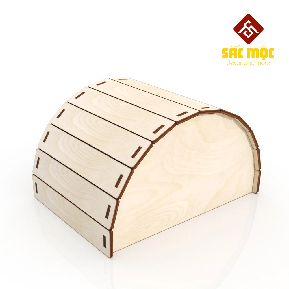 Mô Hình Nhà Mái Vòm #5 Gỗ Lắp Ráp Cho Chuột Hamster Size 17*12*10 cm