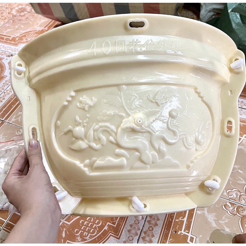 Khuôn tròn 40 : khuôn đúc chậu cảnh nhựa ABS mini, bonsai