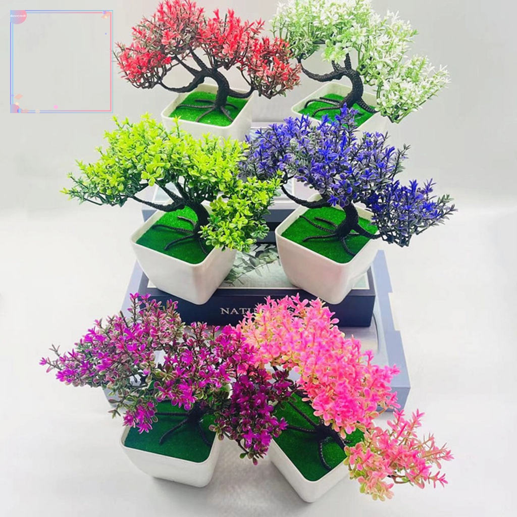 Chậu Cây Bonsai Giả Để Bàn Trang Trí Nhà Cửa