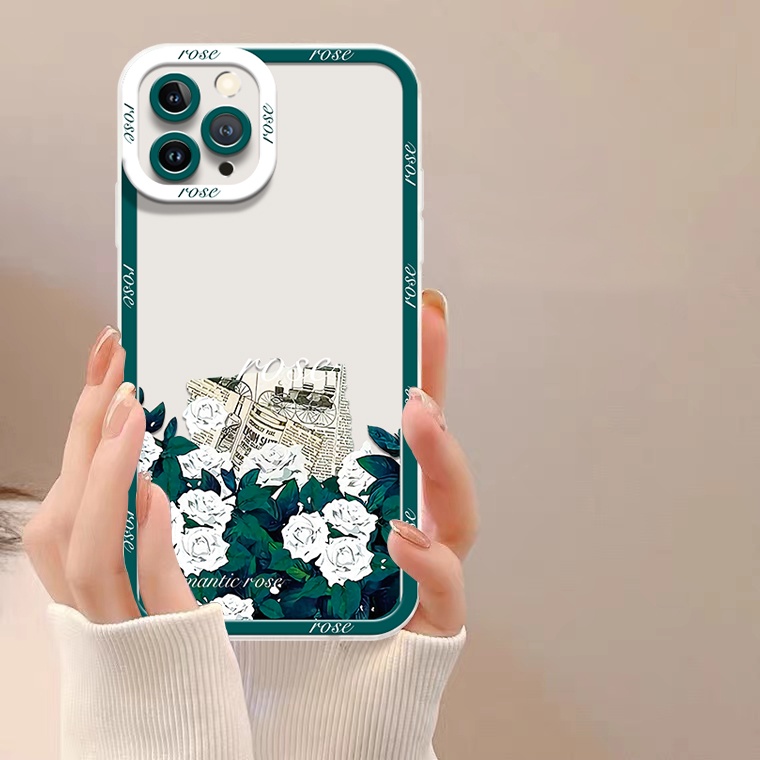 Ốp Điện Thoại TPU Dẻo Trong Suốt Họa Tiết Hoa Xinh Xắn Cho IPhone 14 12 13 X XS XR 11 14 Pro Max 6 6S 7 8 Plus