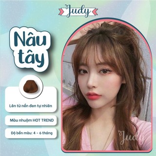 Thuốc nhuộm tóc màu Nâu tây + tặng kèm oxy trợ nhuộm |Judyhairs tự nhuộm tóc tại nhà dễ dàng
