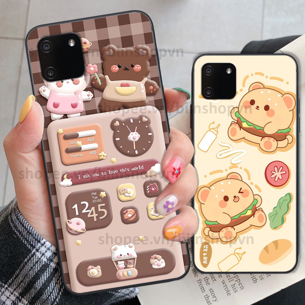 Ốp Realme C11 2020 in hình gấu chocolate kẹo ngọt siêu đẹp siêu xinh