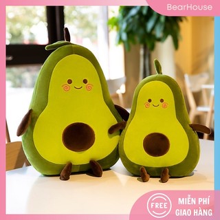 Quả bơ nhồi bông cao cấp | Gấu Bông hình trái bơ để ôm hình tròn chất mềm mịn cao cấp