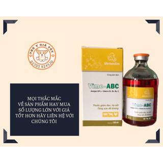 Vime abc 100ml hỗ trợ sức khỏe thú cưng, giảm đau, hạ sốt