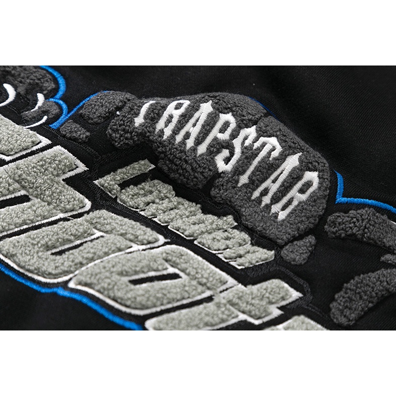 Áo khoác Trapstar có mũ trùm đầu phối họa tiết rằn ri thời trang cho nam và nữ