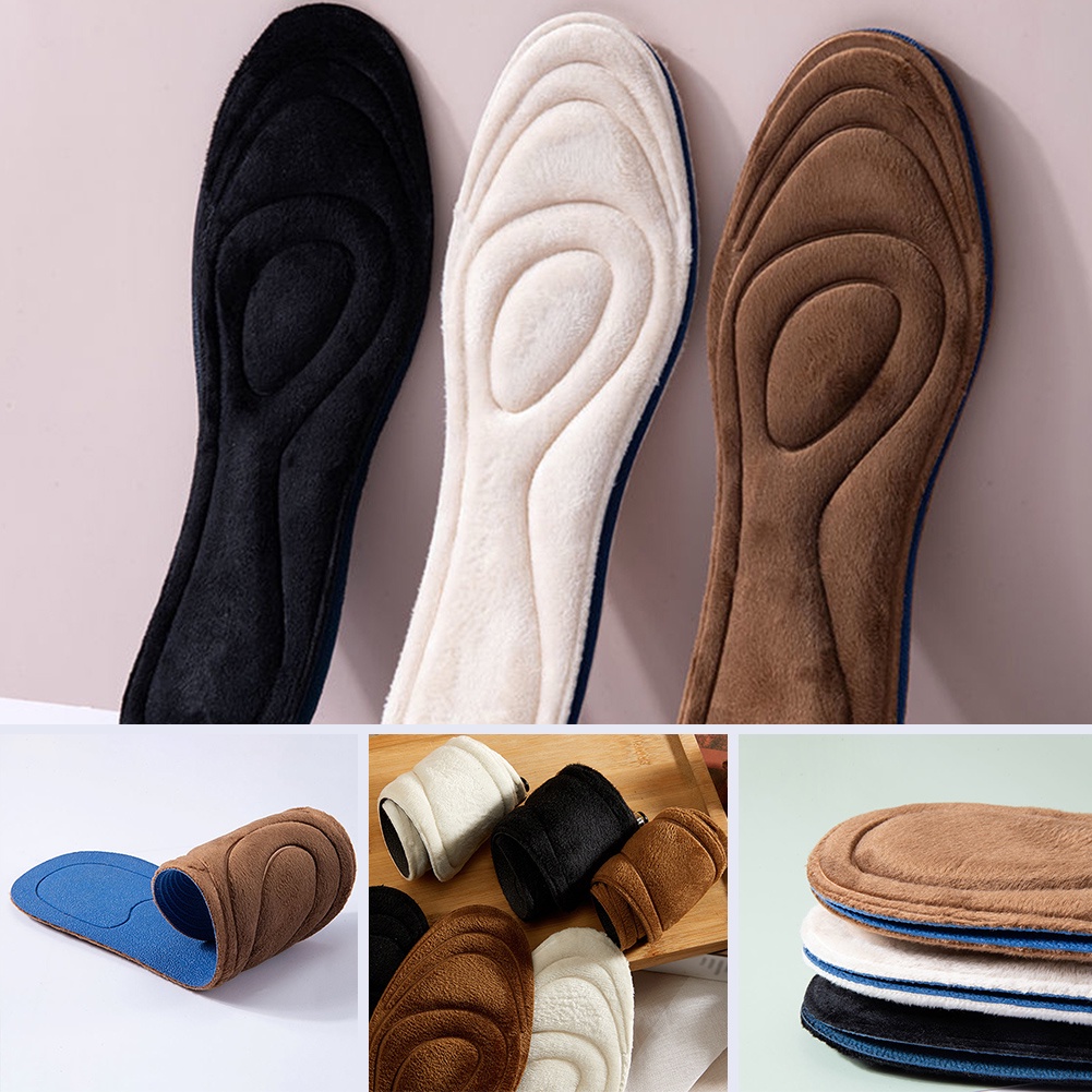 Đế Lót Giày Cotton Phối Lông Nhung Dày Dặn Thấm Hút Mồ Hôi Khử Mùi Mềm Mại