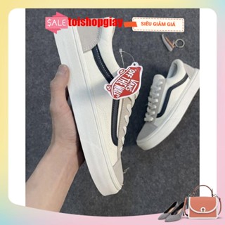 Giày Vans Vault Old Skool Trắng Sọc Đen giày nam nữ full bill box