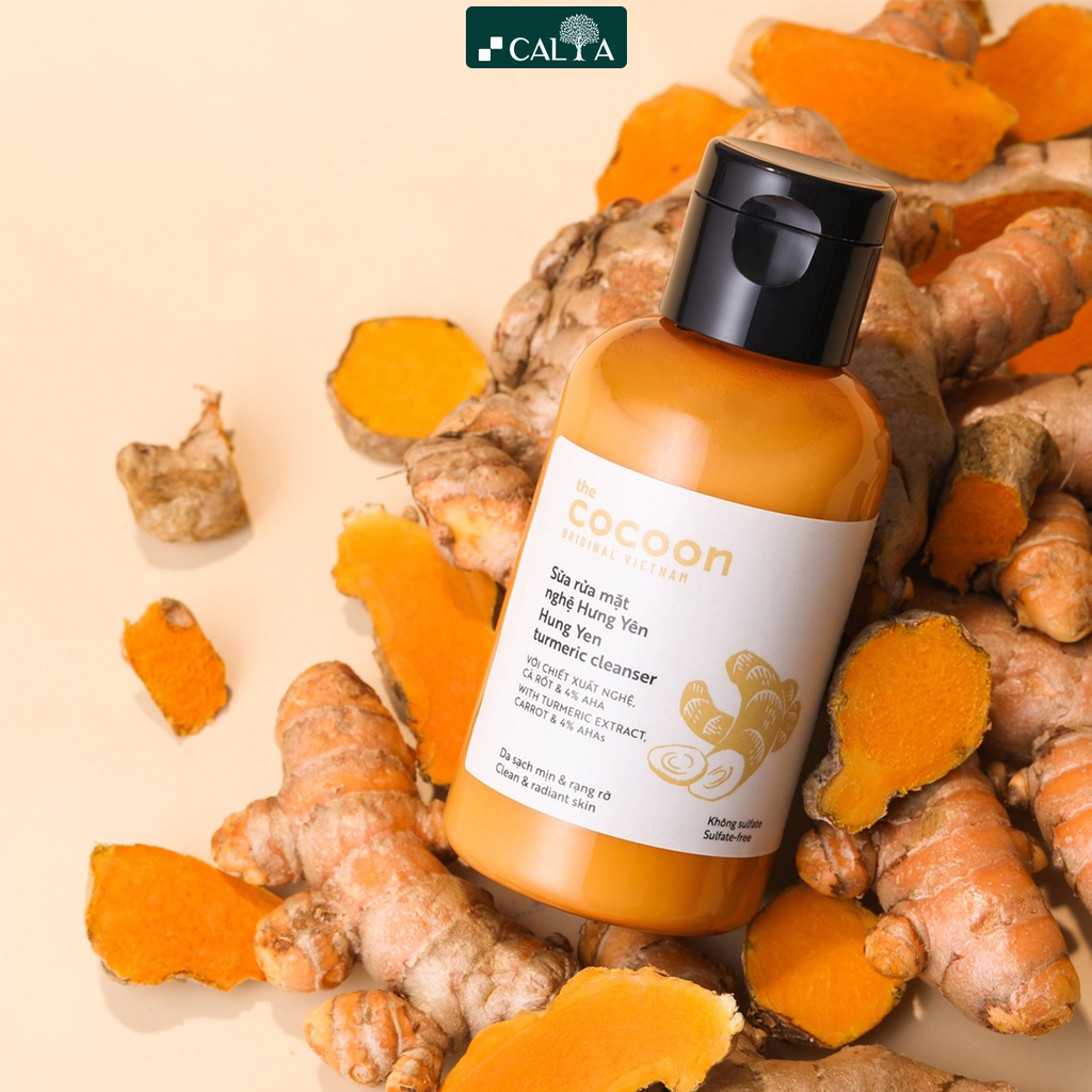 Sữa Rửa Mặt Cocoon Nghệ Hưng Yên Làm Sạch Mịn Màng, Sáng Da, Mờ Thâm - Cocoon Hung Yen Turmeric Cleanser 140ml