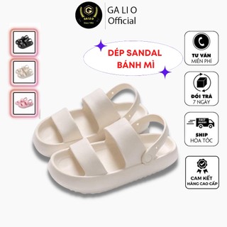Dép nữ, nam Sandal bánh mì đế cao 2 màu đen trắng size kép 36-43 SD02