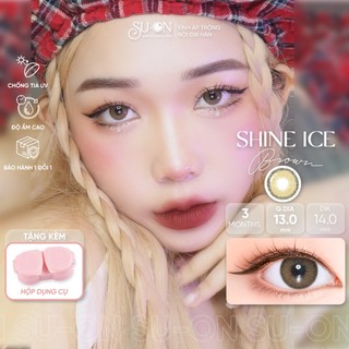 Lens nâu tây ICE BROWN chính hãng YOUNG ONE | 3 tháng | Kính áp tròng cận SUONLENS