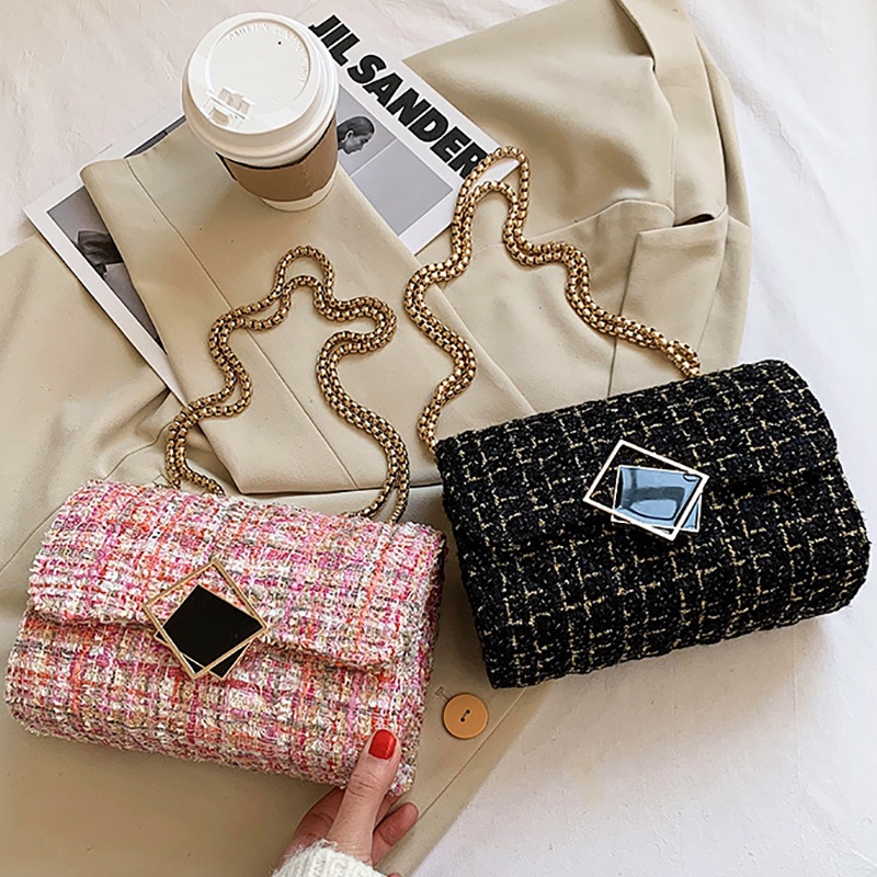 Túi Đeo Chéo Vai Bằng Len Thời Trang Sành Điệu Cho Nữ