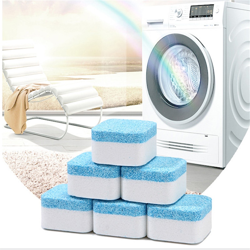 Hộp 12 viên vệ sinh lồng máy giặt EKEZ sủi sạch vi khuẩn/ tẩy sạch cặn bẩn lồng giặt