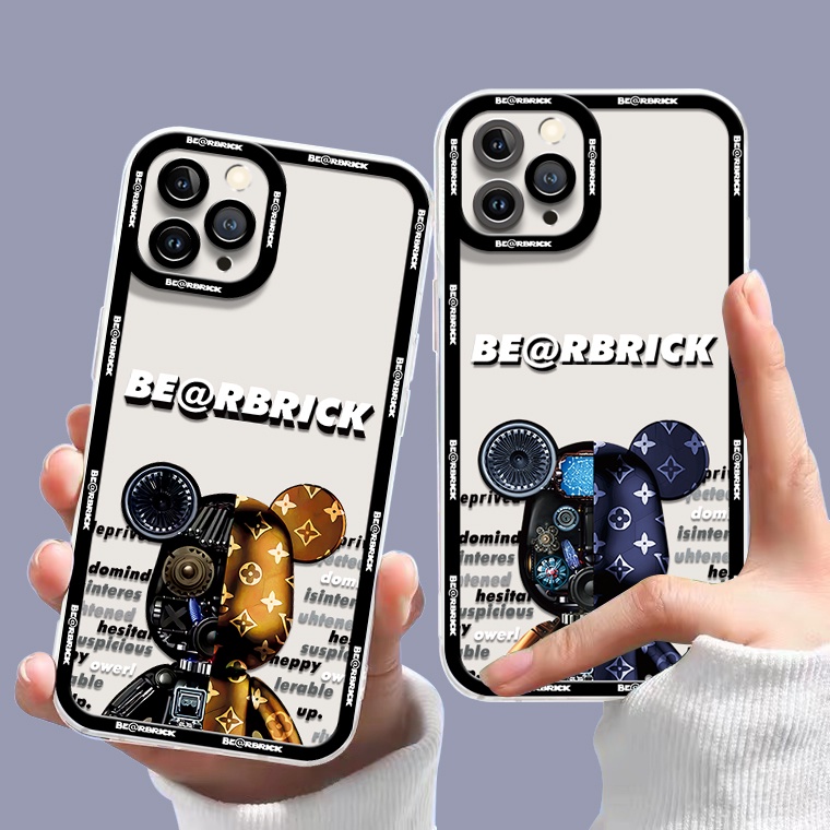 Ốp Điện Thoại Silicon TPU Mềm Trong Suốt Họa Tiết Gấu Cho IPhone 14 12 13 6 6S 7 8 14 Plus X XS XR 11 Pro Max