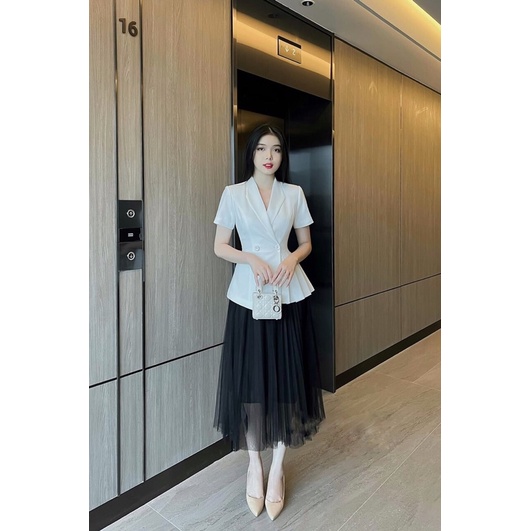 Áo vest xếp ly peplum bigsize Nữ