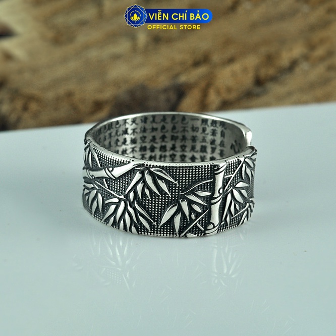 Nhẫn bạc nam thiền trúc lâm chất liệu bạc Thái thương hiệu Viễn Chí Bảo N101115