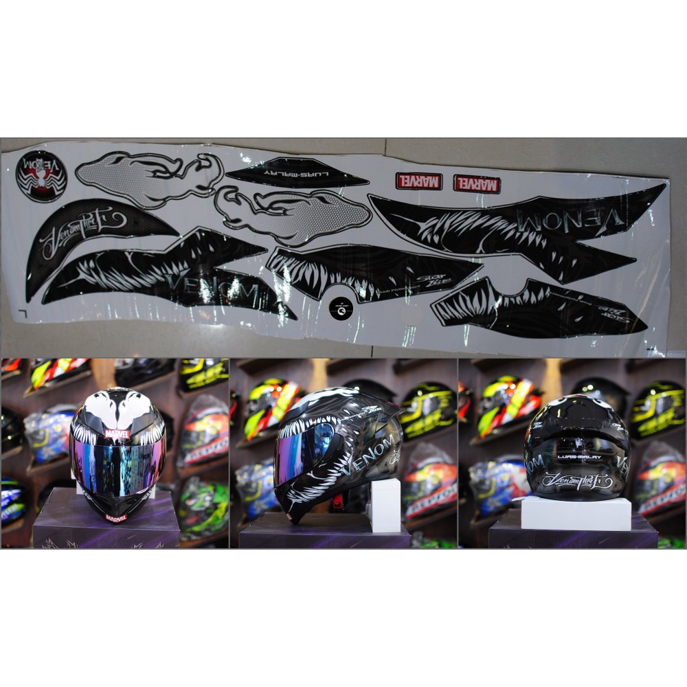 Decal dán mũ bảo hiểm Fullface Venom V3