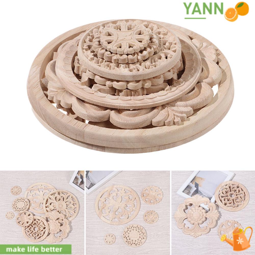 Yan1 Khuôn Gỗ Dài Chạm Khắc Hoa Hồng Chất Lượng Cao Chưa Sơn