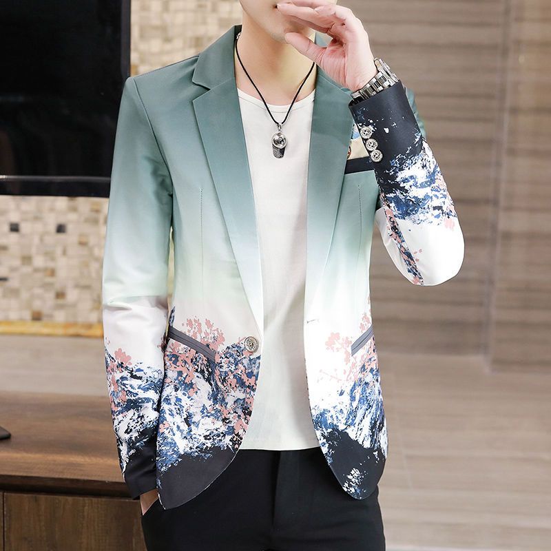 # Áo Khoác Nam# Áo Khoác Vest Dáng Ôm Màu Gradient Thời Trang Hàn Quốc 2022 Mới Cho Nam