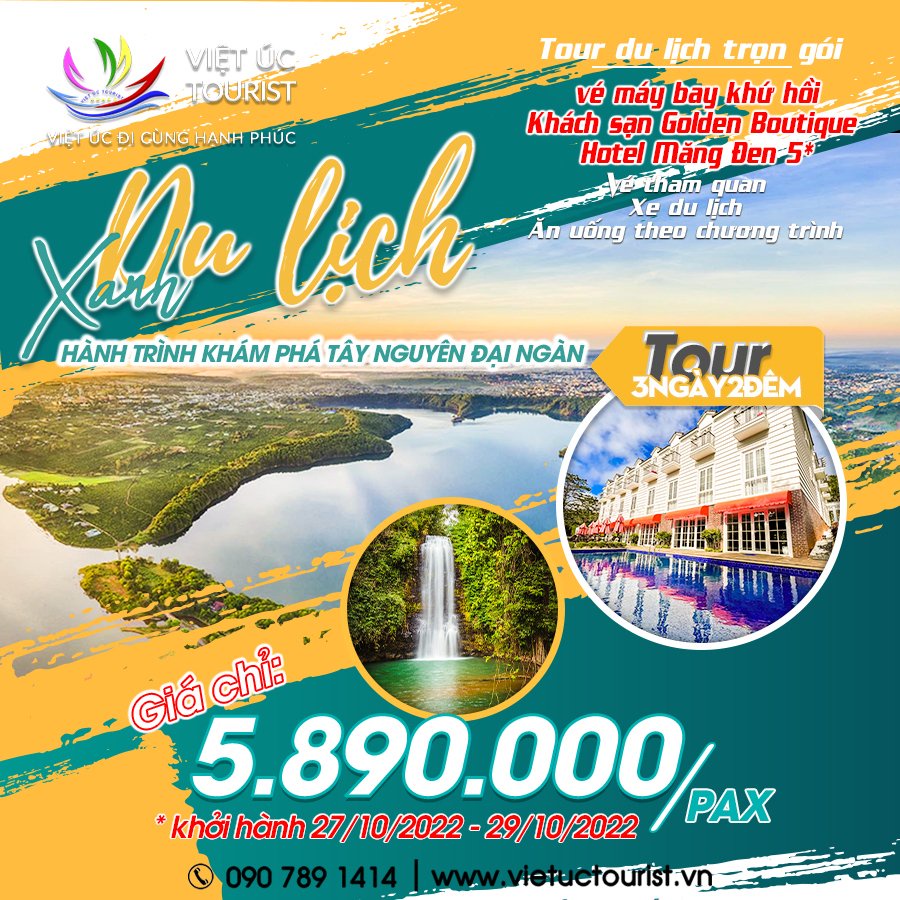 Voucher du lịch Măng Đen - Trải nghiệm Tây Nguyên đại Ngàn 3N2Đ | Việt Úc Tourist